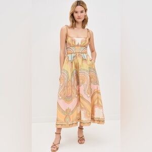 Zimmermann Maxine Picnic Midi Dress Size 3